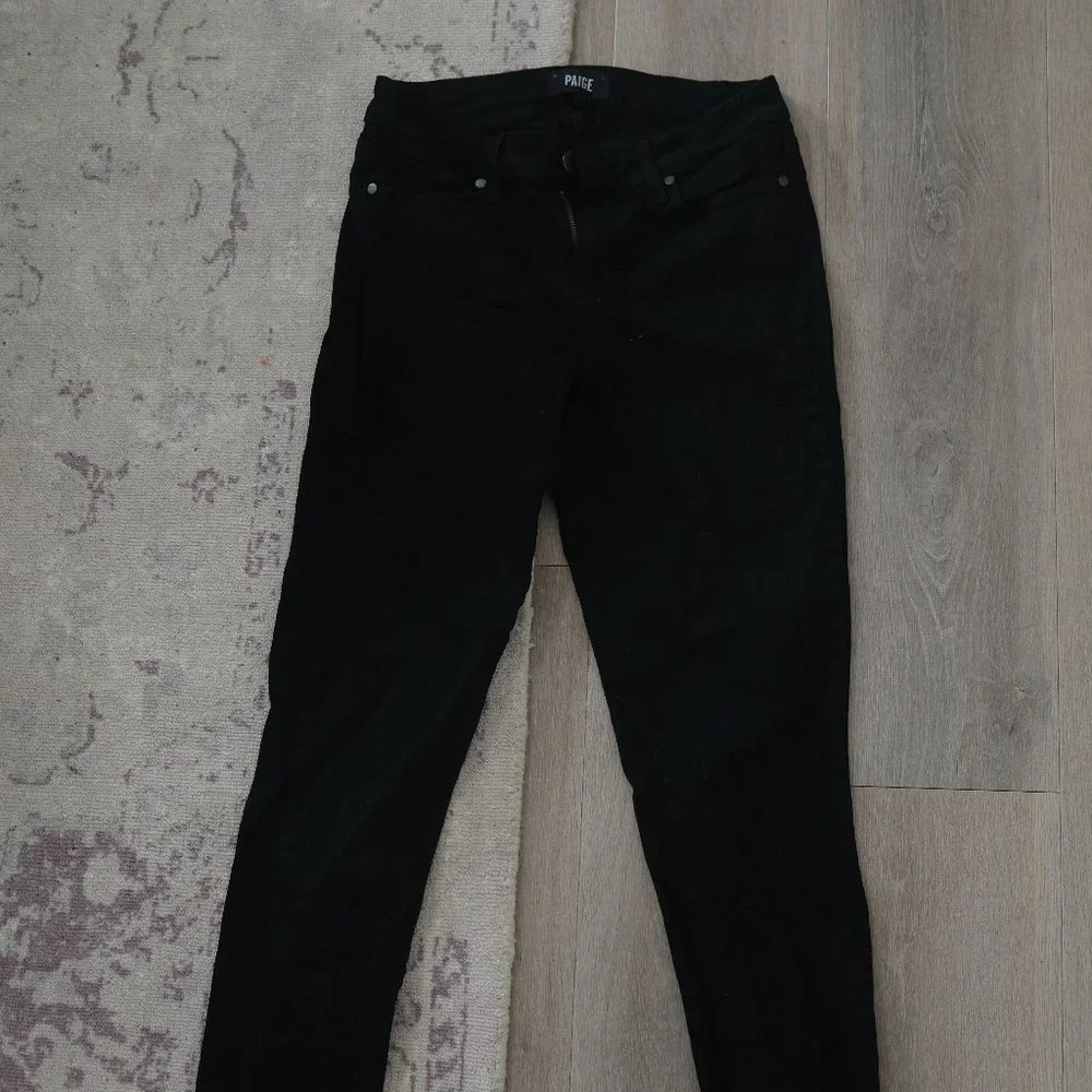 Paige Verdugo Ultra Skinny Jeans, Black (28) - Picture 2 of 7
